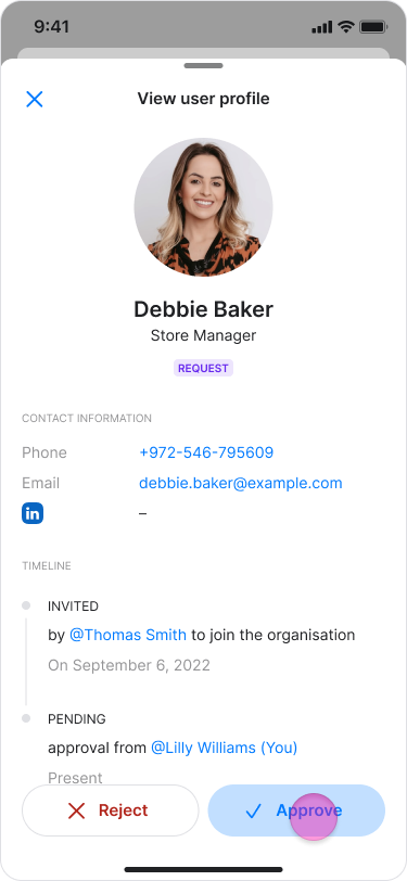Approving Join Request screenshot 4