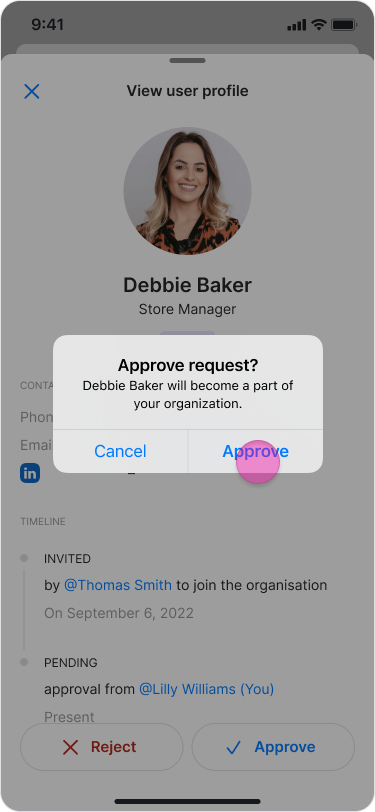 Approving Join Request screenshot 5