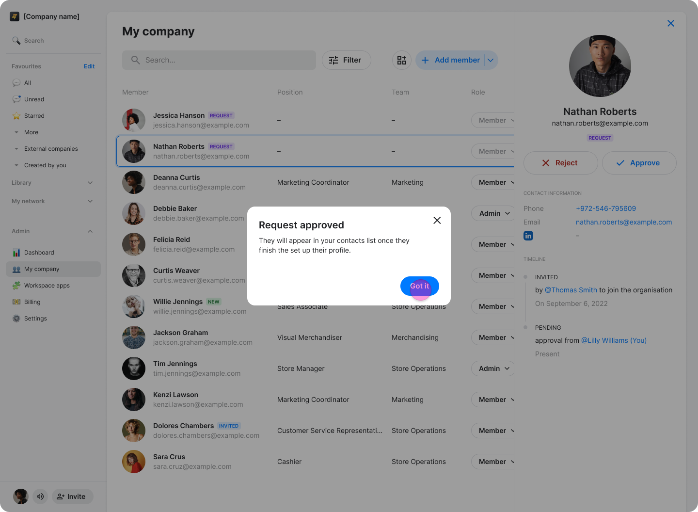 Approving Join Request screenshot 10