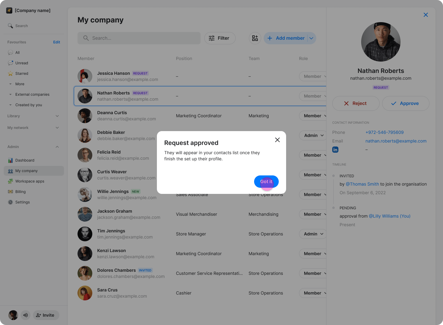 Approving Join Request screenshot 10