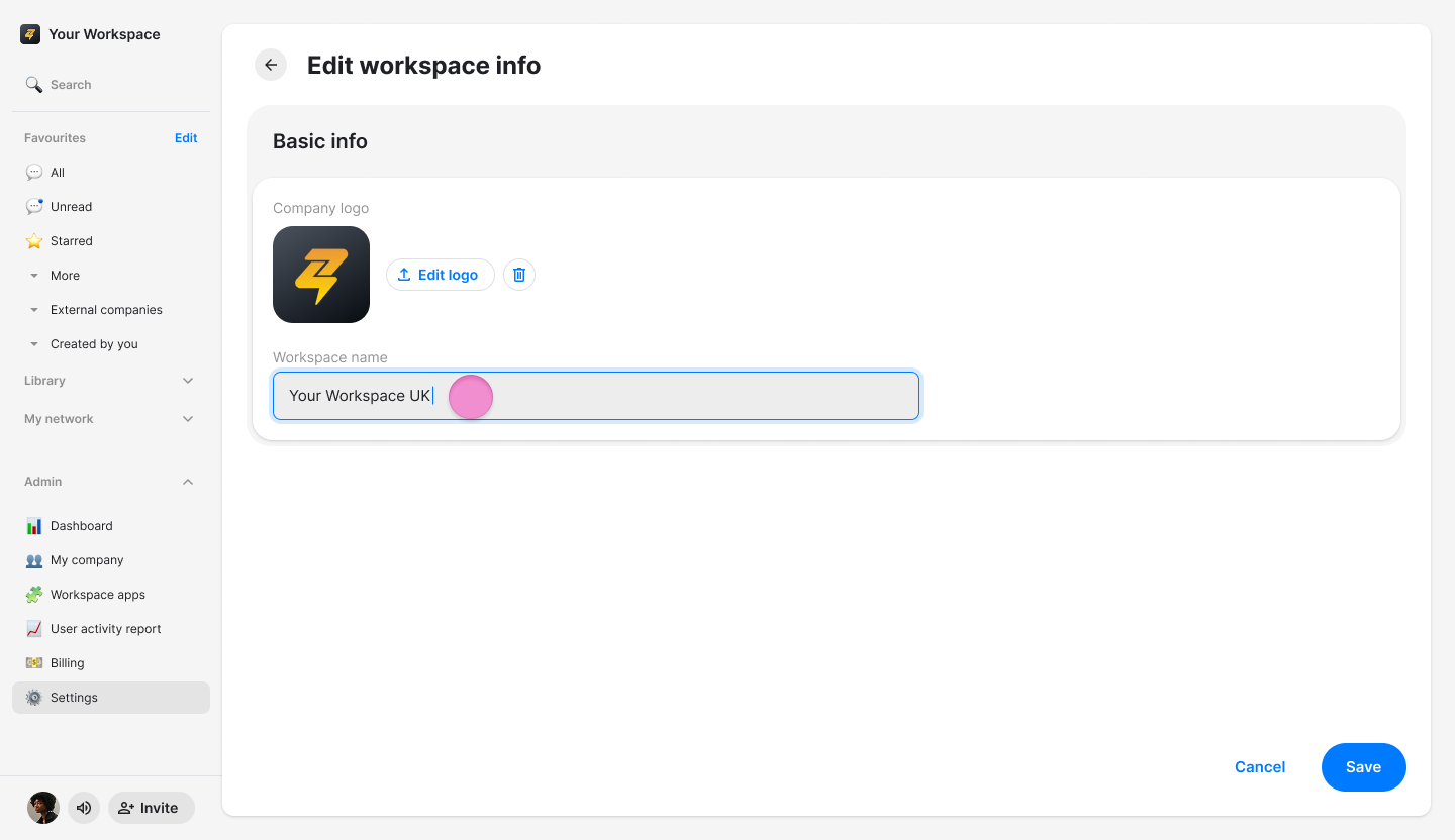 Change Workspace Name screenshot 6