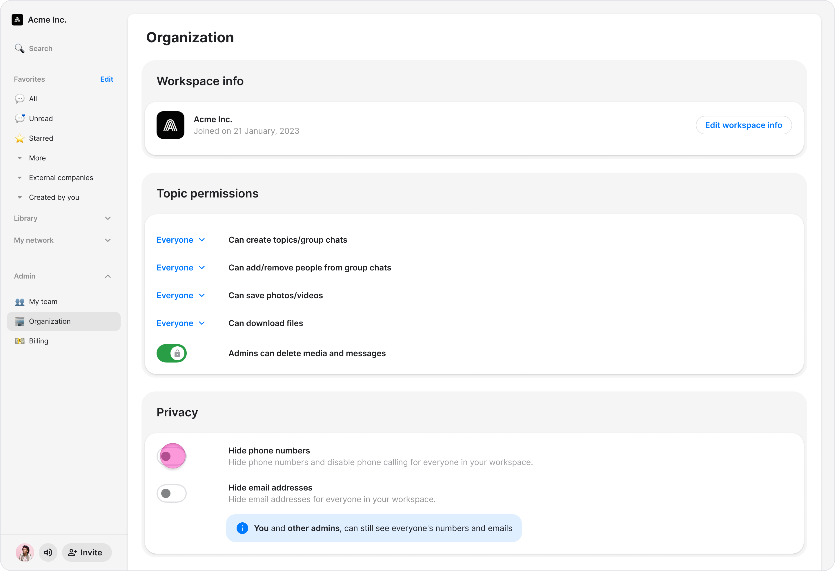 Configure Admin Settings screenshot 6