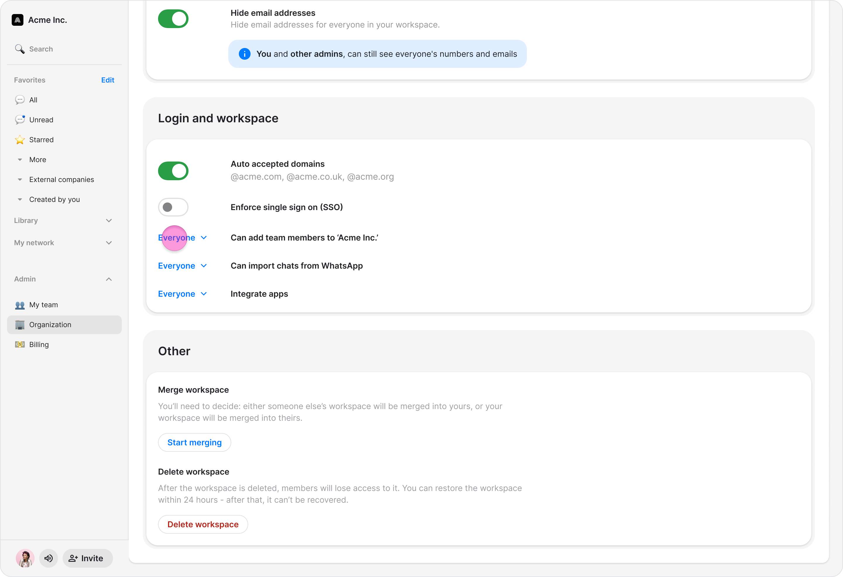Configure Admin Settings screenshot 7