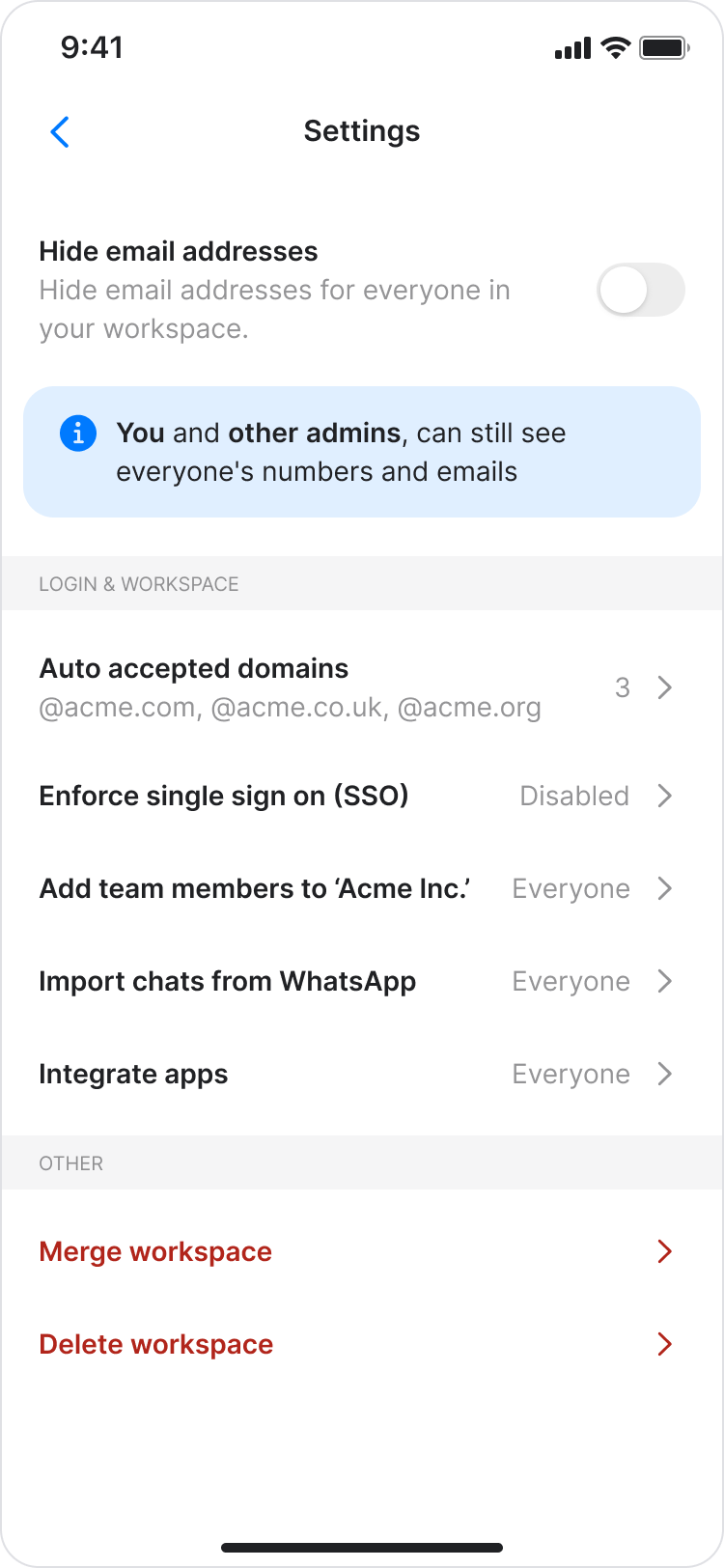 Configure Admin Settings screenshot 4