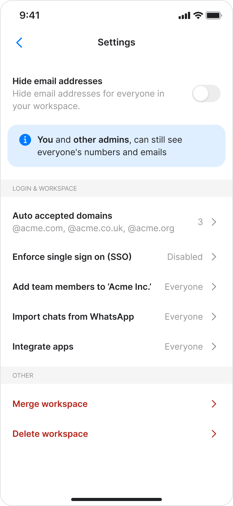 Configure Admin Settings screenshot 4
