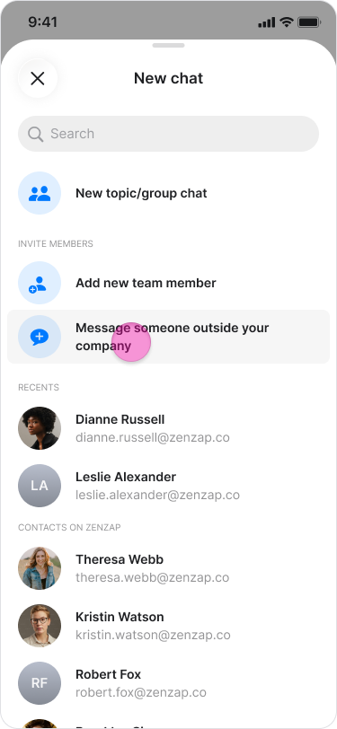 Connect with an External Collaborator screenshot 3