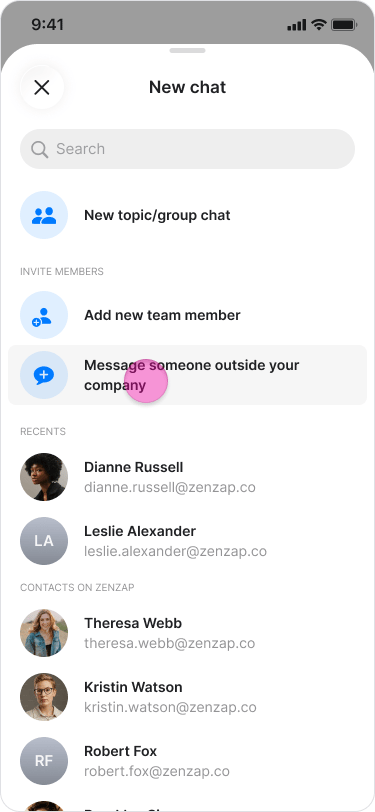 Connect with an External Collaborator screenshot 3
