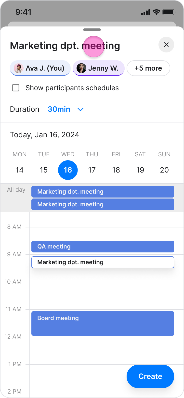 Create a Meeting screenshot 2