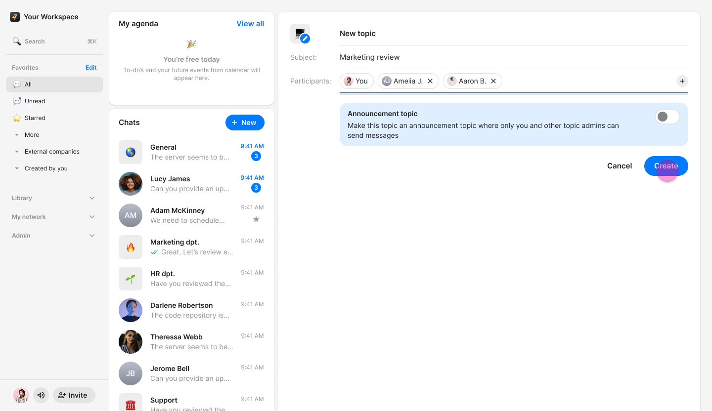 Create a Topic from a Message screenshot 10