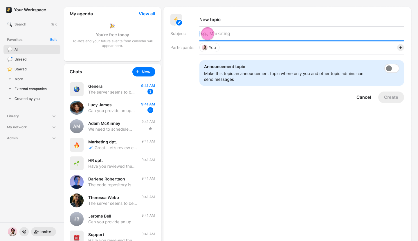 Create a Topic from a Message screenshot 8