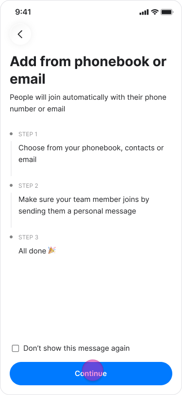 Manually Inviting Team Members screenshot 5