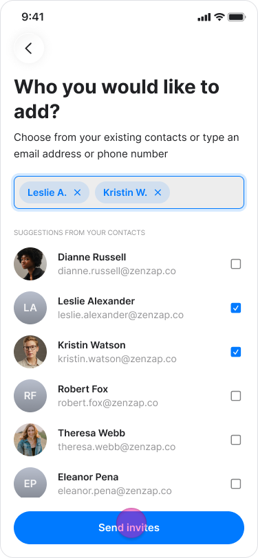 Manually Inviting Team Members screenshot 6