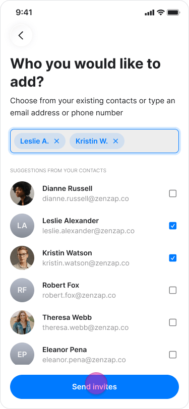 Manually Inviting Team Members screenshot 6