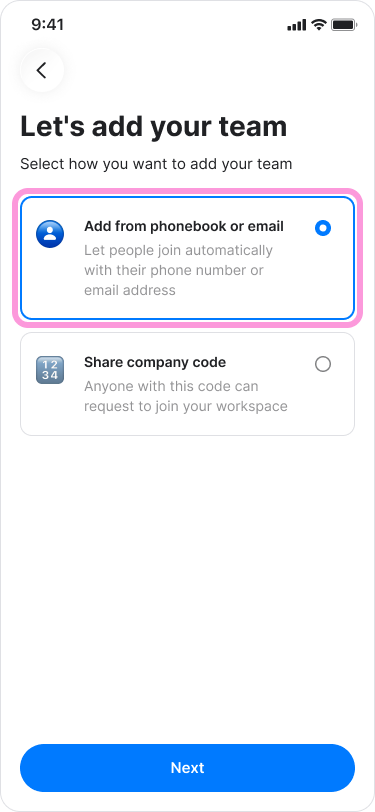 Manually Inviting Team Members screenshot 3