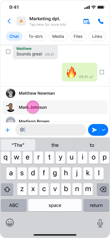 Mentioning a Person screenshot 3
