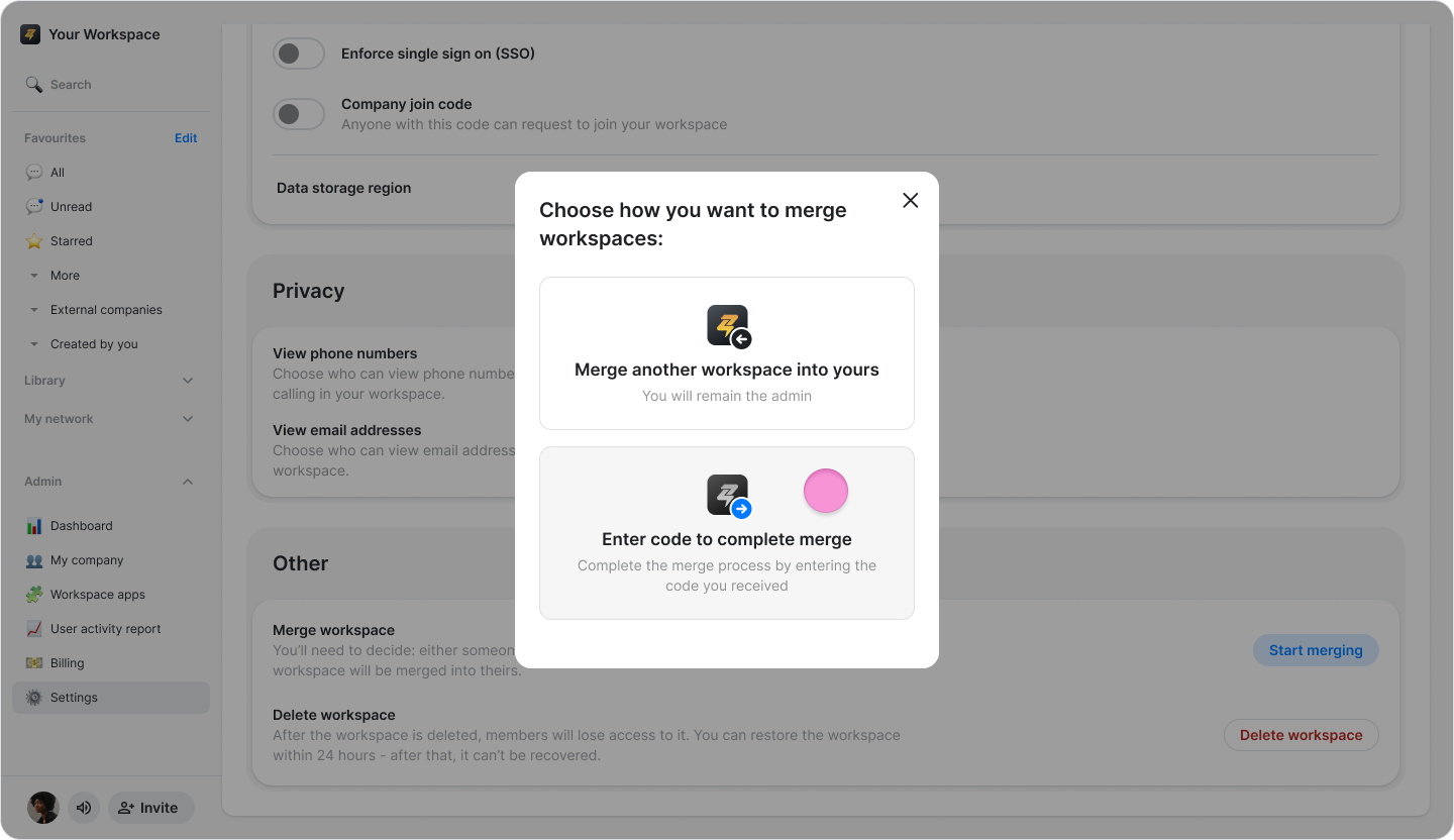Merging Workspaces screenshot 14
