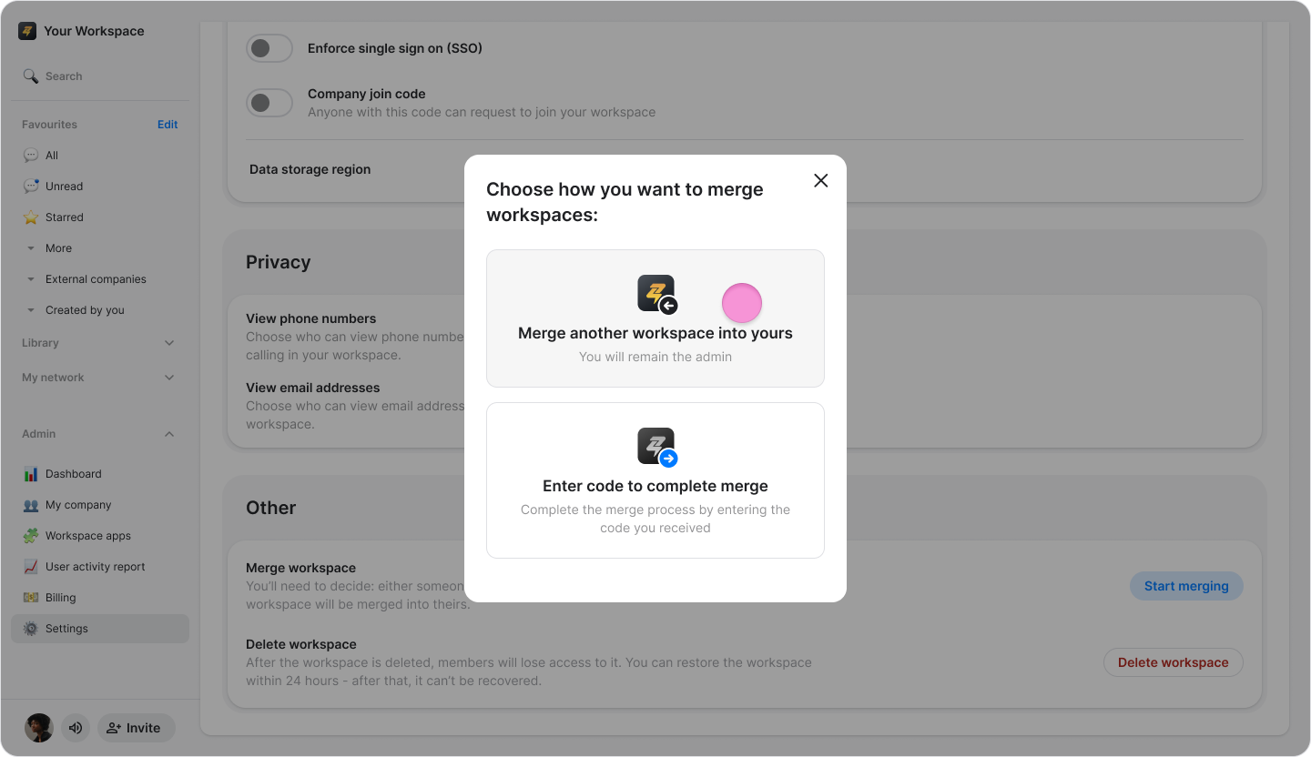 Merging Workspaces screenshot 11