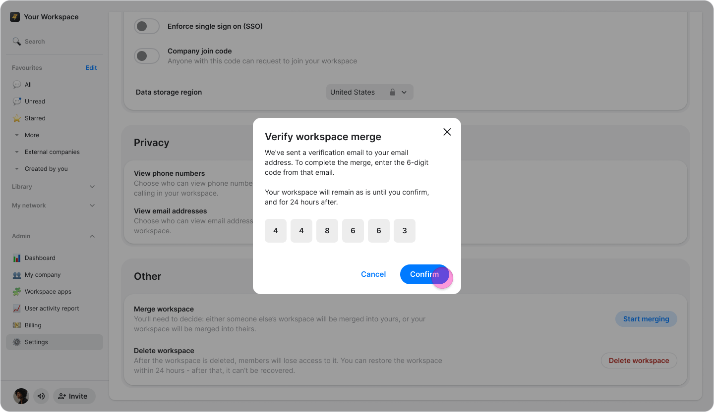 Merging Workspaces screenshot 15