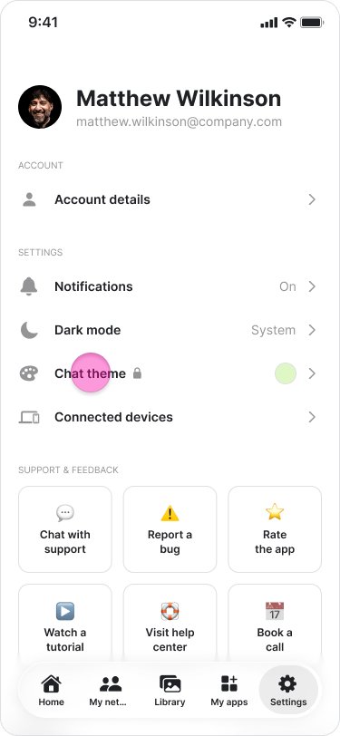 Personalize Your Chat Theme screenshot 2