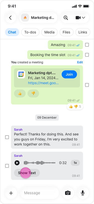 Playing Audio Messages screenshot 2