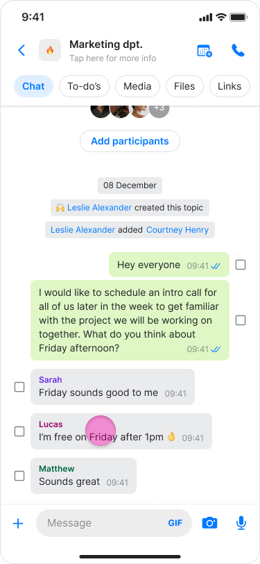 React to Messages screenshot 1
