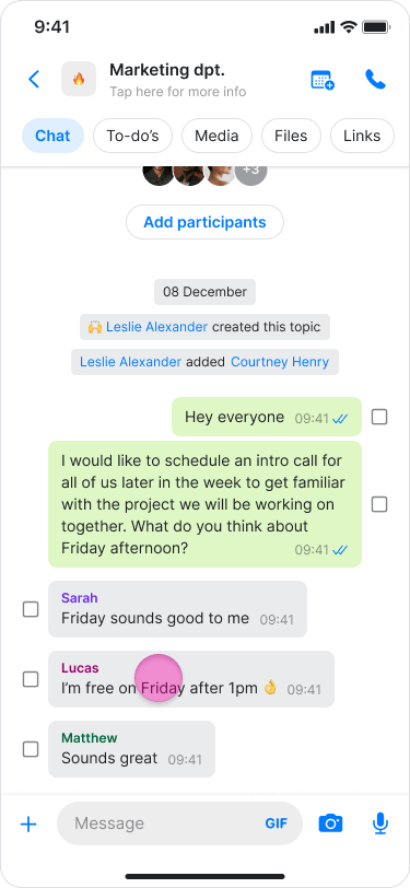 React to Messages screenshot 1