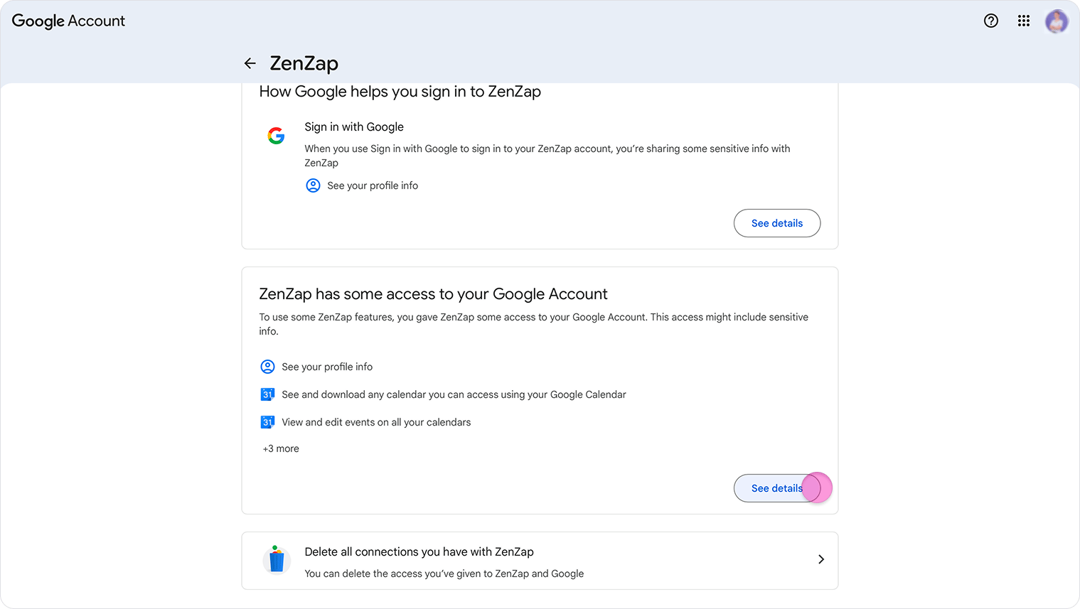 Disconnect Your Google Calendar screenshot 3