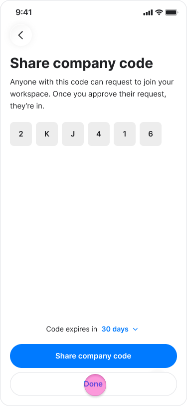 Invite with Company Code screenshot 6