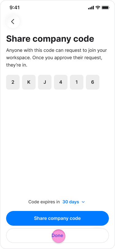 Invite with Company Code screenshot 6