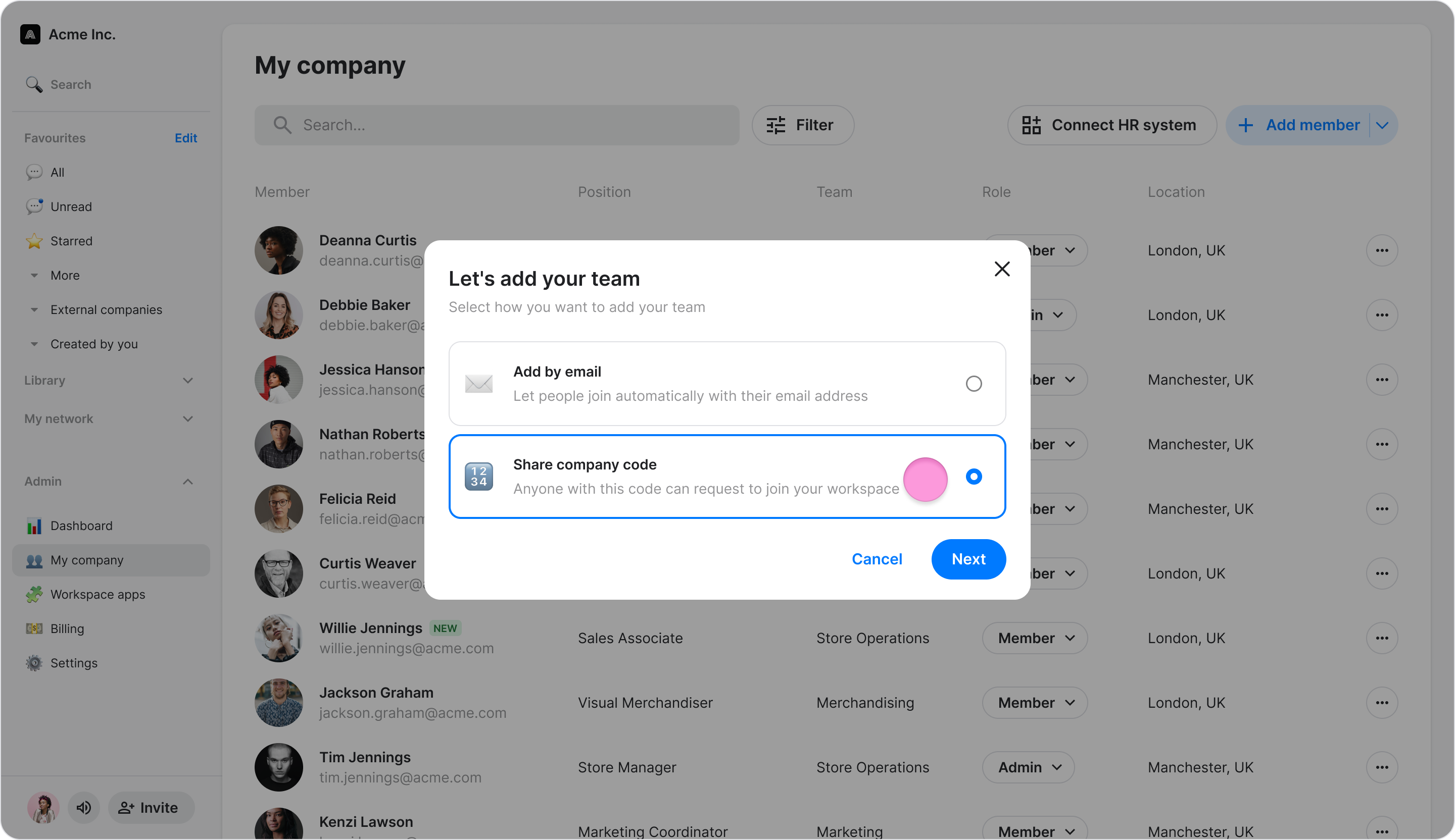 Invite with Company Code screenshot 9