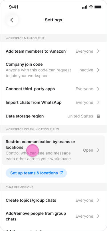 Limiting Communication screenshot 2