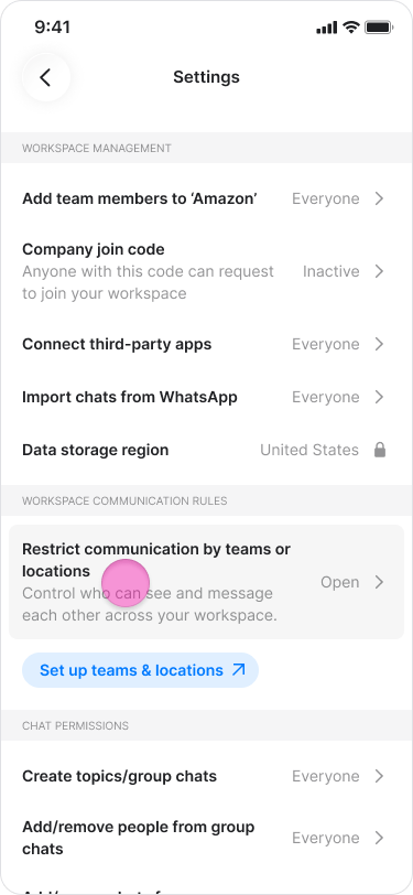 Limiting Communication screenshot 2