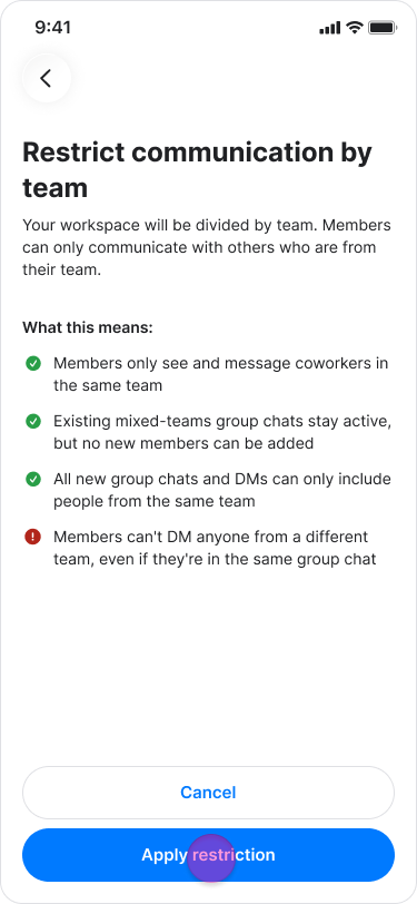 Limiting Communication screenshot 4