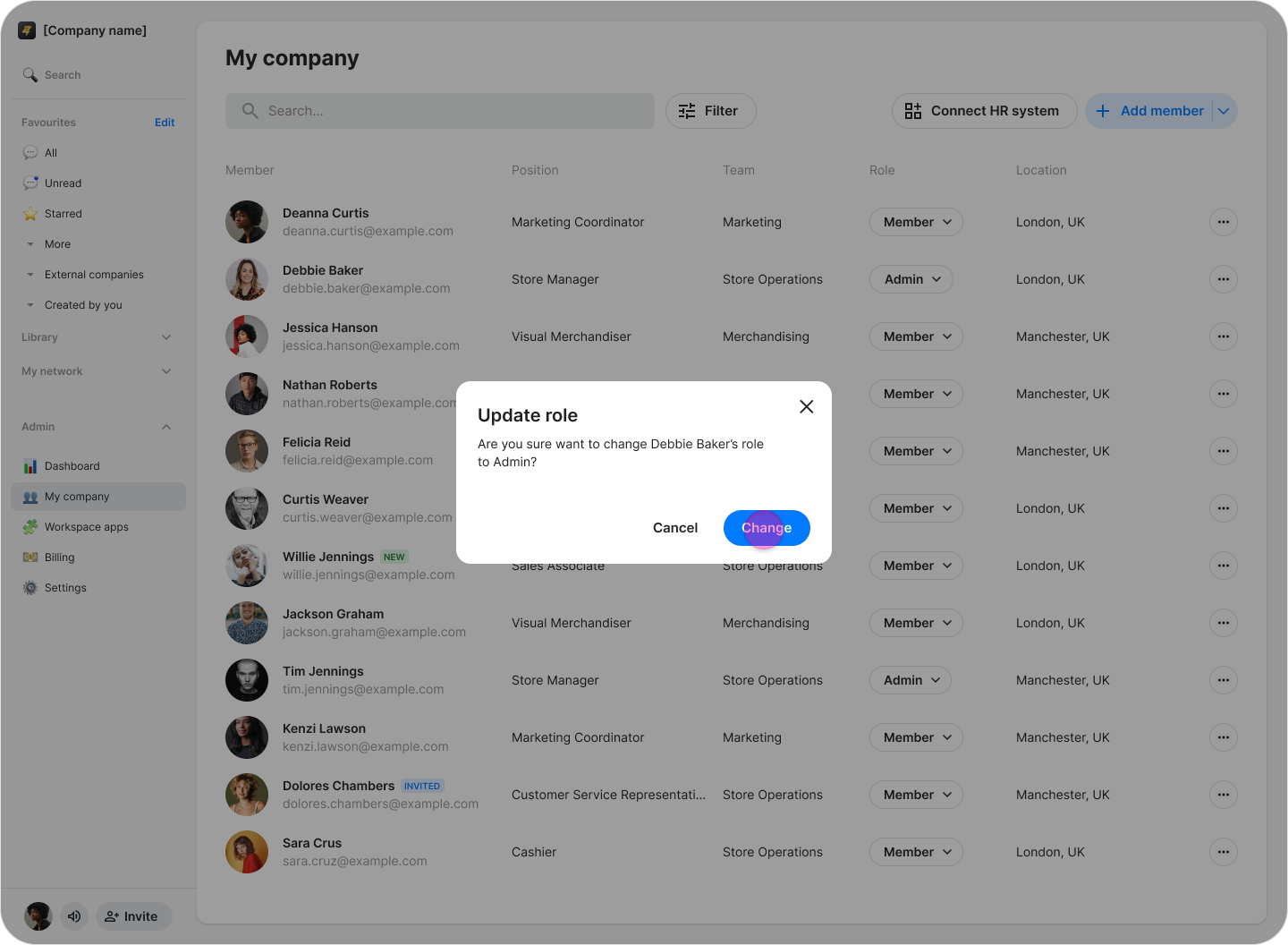 Manage Team Roles screenshot 11