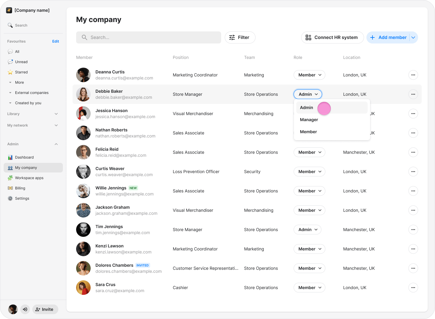 Manage Team Roles screenshot 10