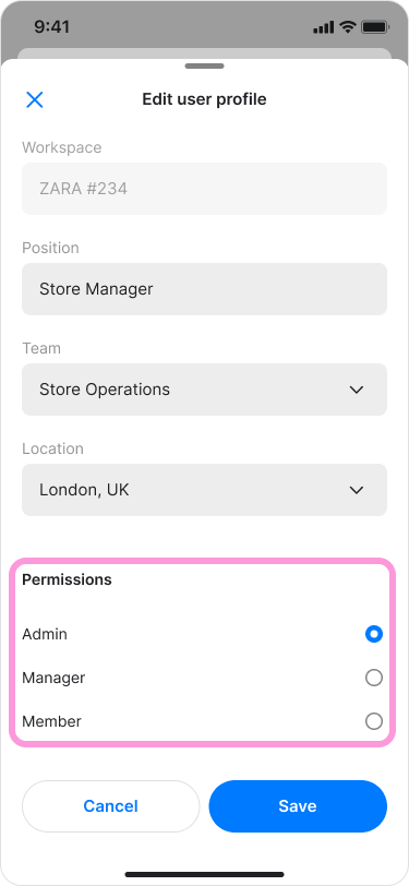 Manage Team Roles screenshot 6