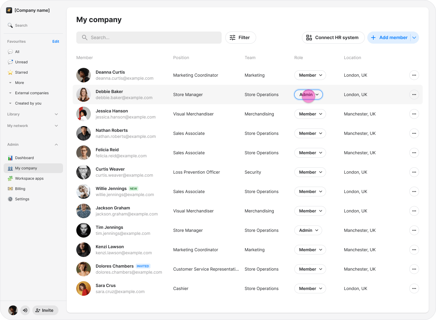 Manage Team Roles screenshot 9