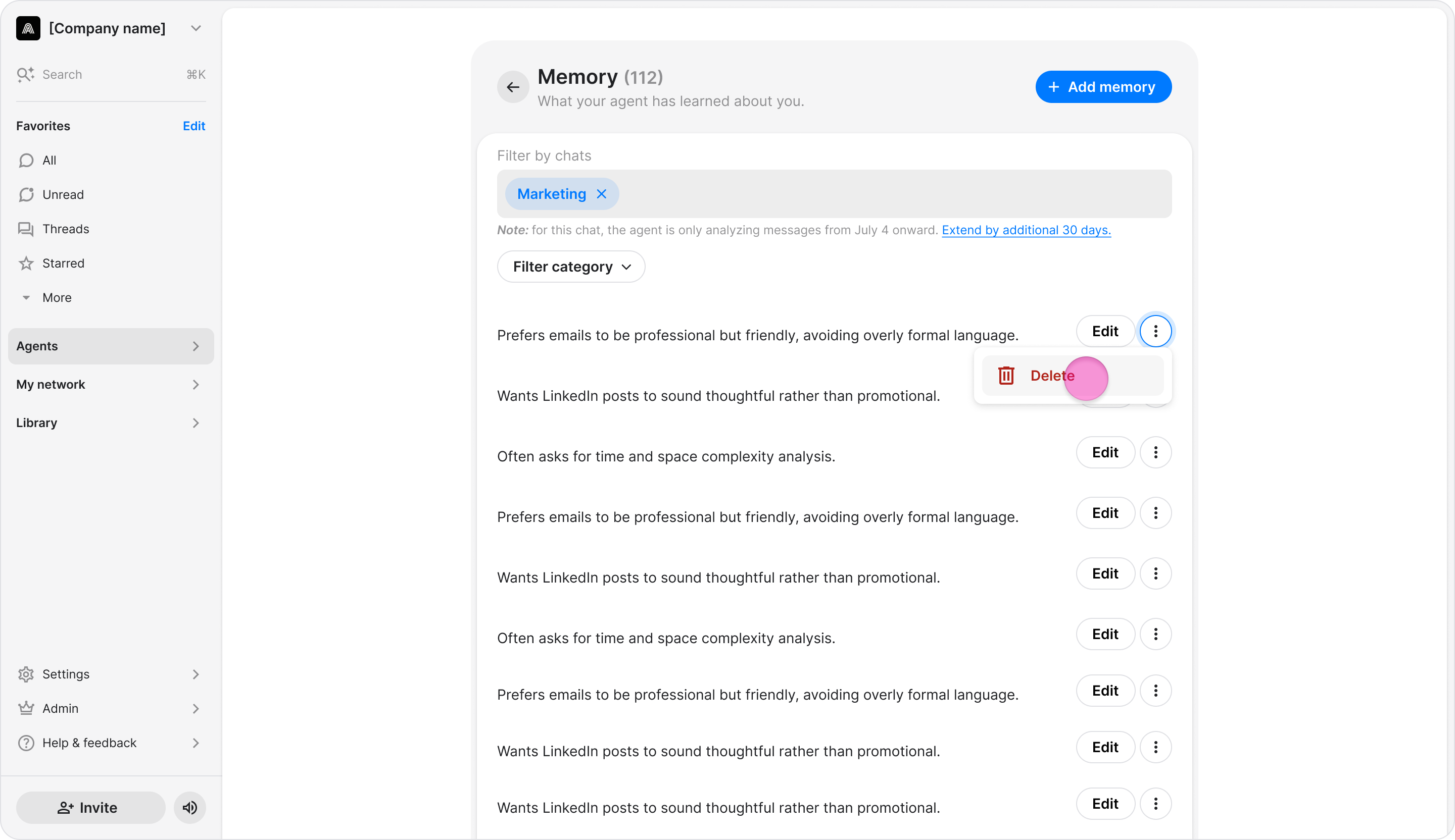 Manage Your Agent’s Memory screenshot 21