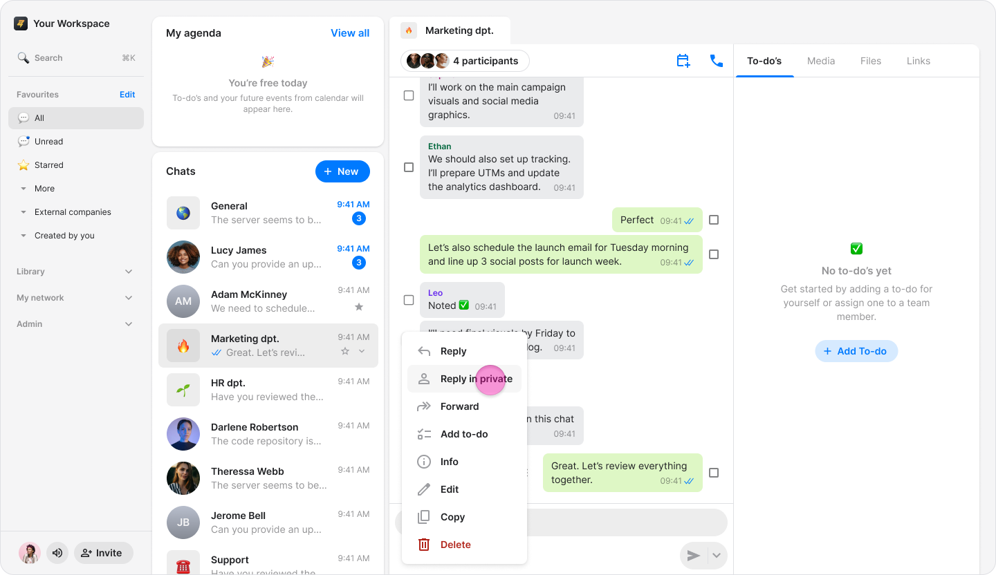 Reply to a Message screenshot 10