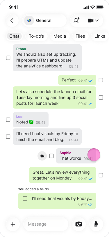 Reply to a Message screenshot 1