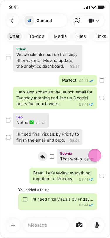 Reply to a Message screenshot 1