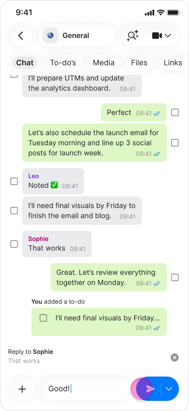 Reply to a Message screenshot 2