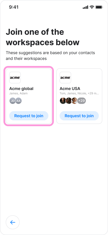 Request to Join your Company's Workspace screenshot 9