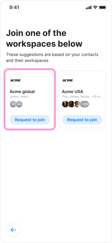 Request to Join your Company's Workspace screenshot 9
