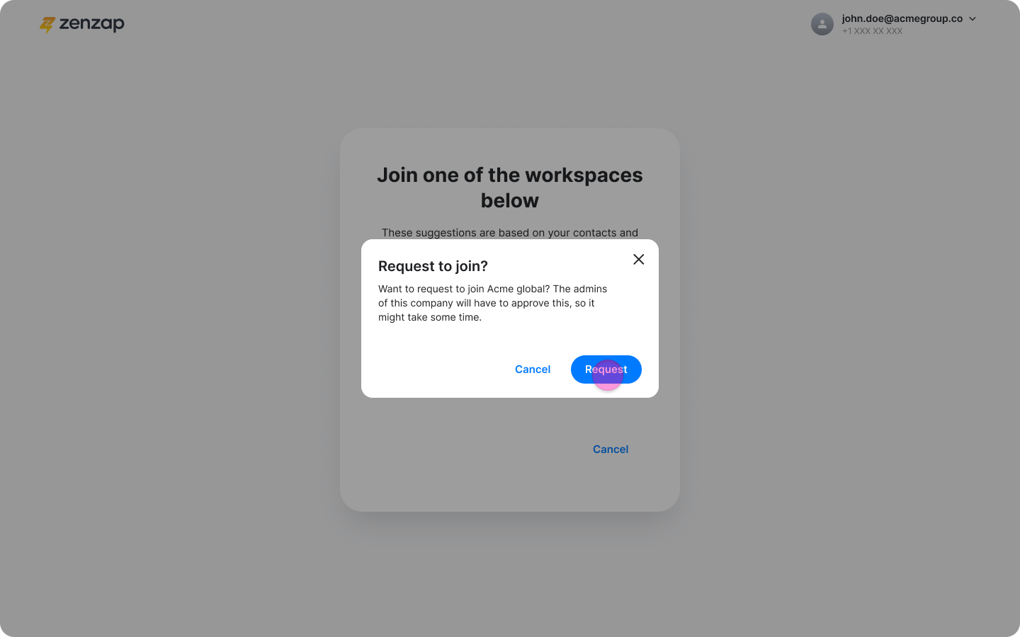 Request to Join your Company's Workspace screenshot 20