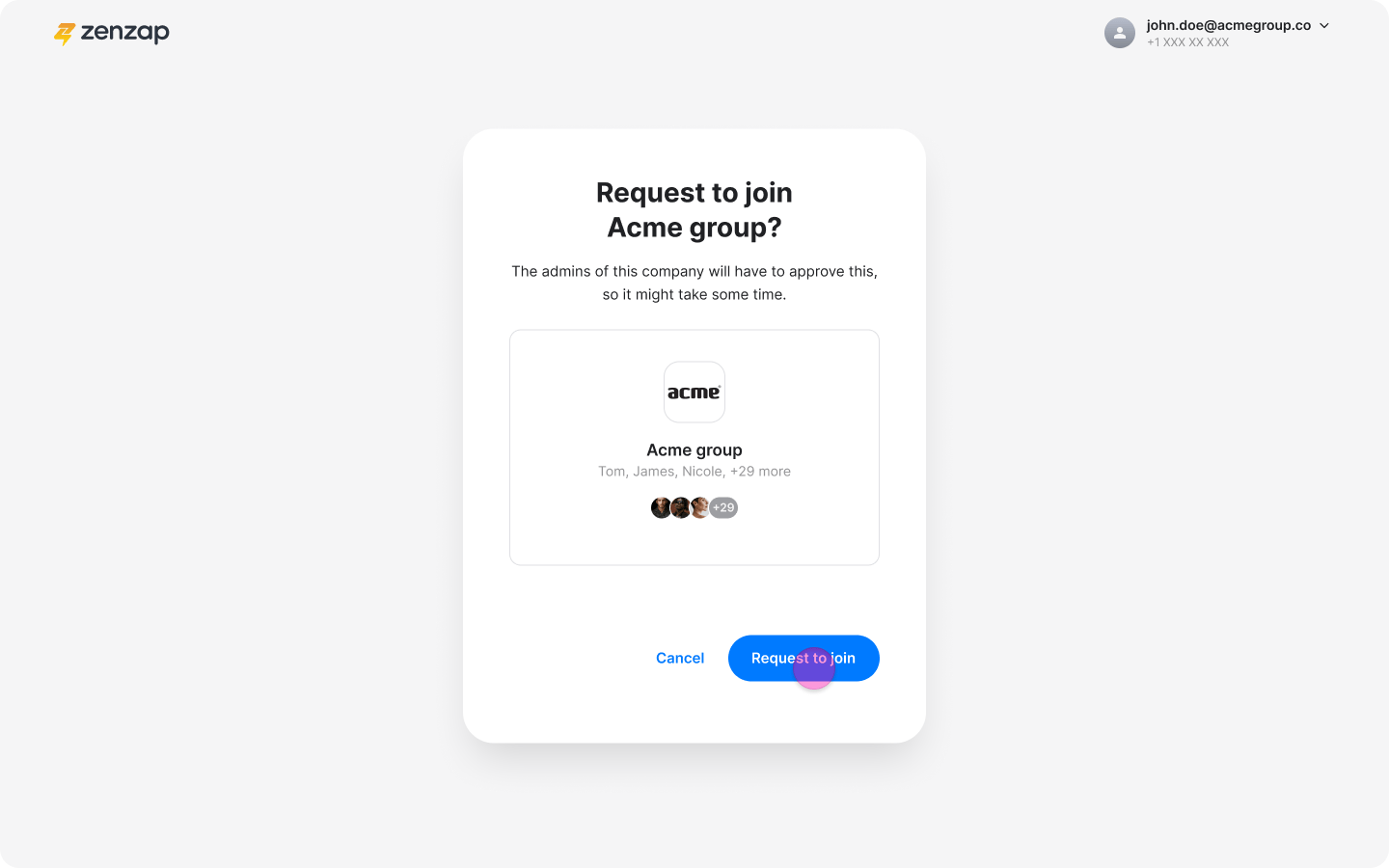 Request to Join your Company's Workspace screenshot 15
