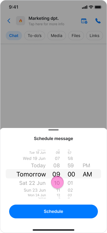 Schedule a Message screenshot 6