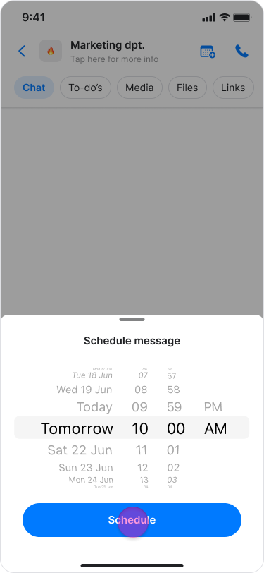 Schedule a Message screenshot 7