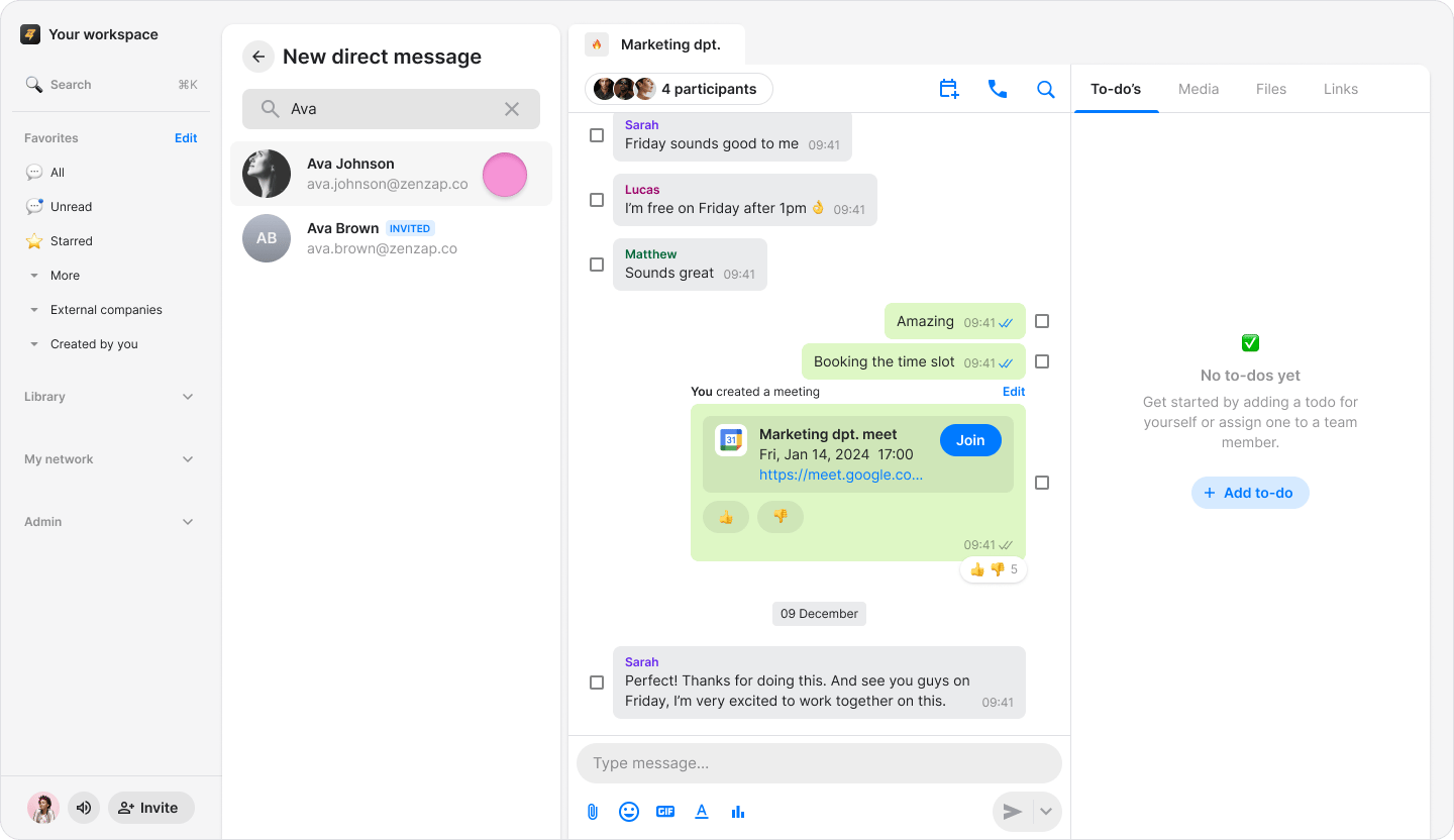 Send a New Direct Message screenshot 6