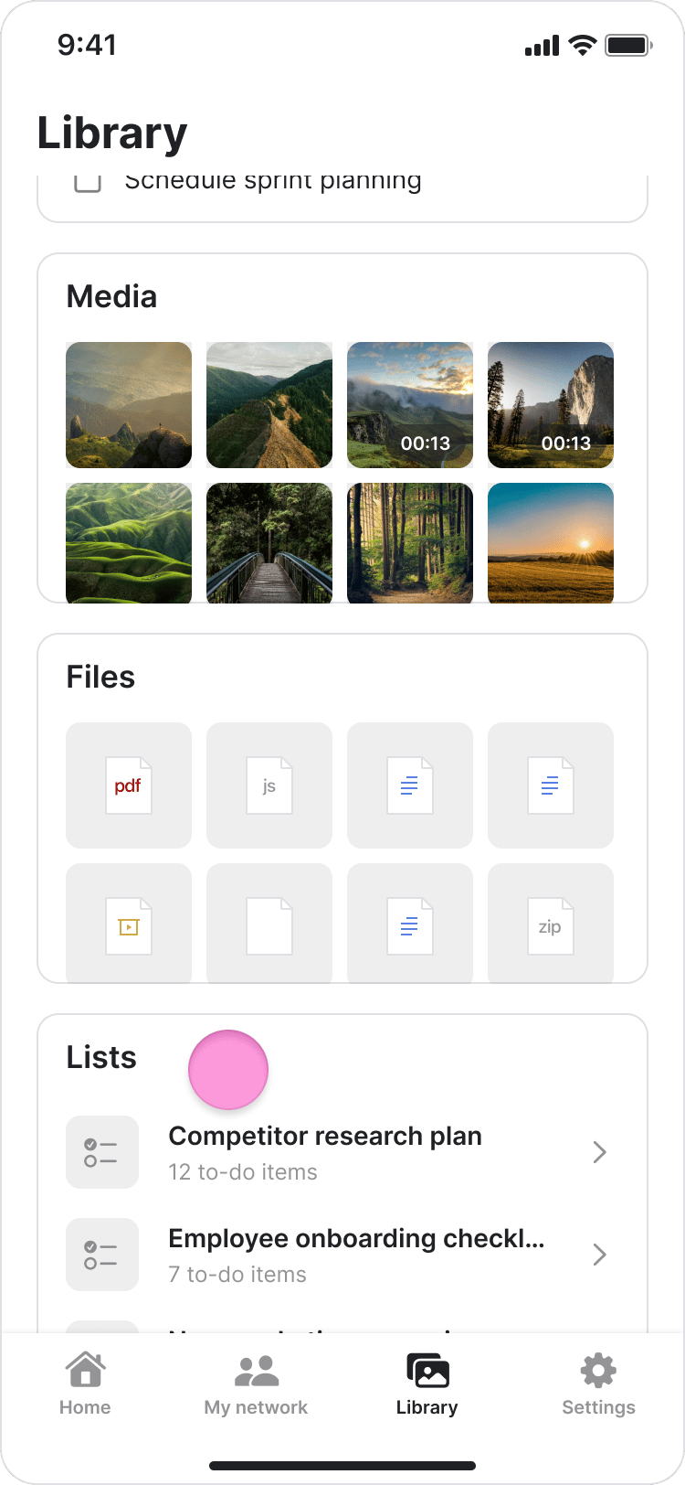 Create Lists screenshot 1